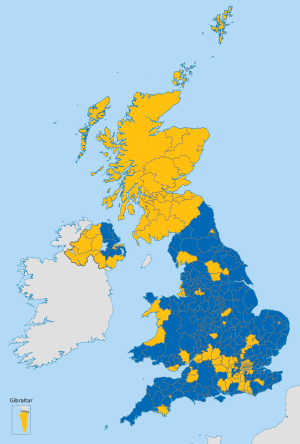 United Kingdom EU referendum 2016 area results 2-tone