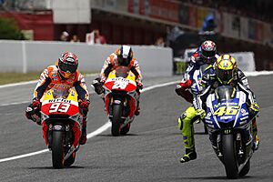Valentino Rossi, Marc Márquez, Dani Pedrosa and Jorge Lorenzo 2014 Catalunya 2