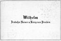 Visiting Card of Kaiser Wilhelm