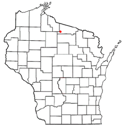 Location of Lac du Flambeau (town), Wisconsin