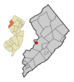 Warren County New Jersey Incorporated and Unincorporated areas Belvidere Highlighted