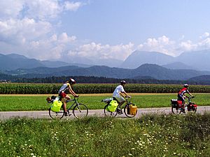 08 Slovenia rural landscape - bicycle expedition with panniers