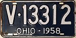 1958 Ohio license plate.JPG