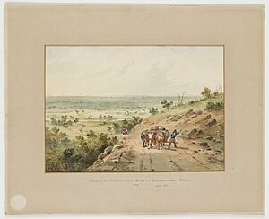 Adelaide Plains from road to Government Farm, 1842 by Samuel Thomas Gill