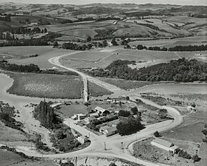 Aerial view of Whitford, 1953