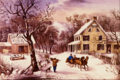 American Homestead Winter - Currier and Ives