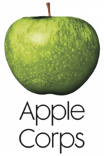 Apple Corps' logo, featuring a Granny Smith apple.