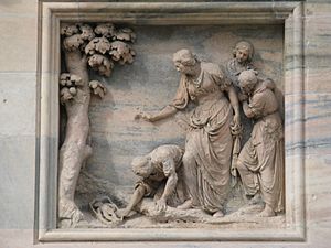 Ark of bulrushes-Exterior of the Duomo-Milan