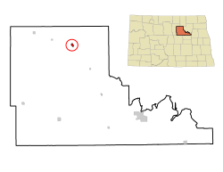 Location of Leeds, North Dakota