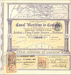 Canal Maritime de Corinthe 1882