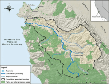 Carmel River Watershed Map National Marine Fisheries Service 2013
