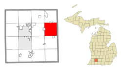 Location within Kalamazoo County and an administered portion of the village of Augusta