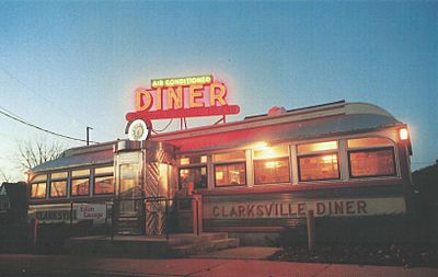 Clarksville Diner Iowa Postcard 