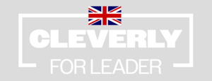 Cleverly for Leader White Logo