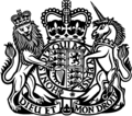 Coat of arms of the United Kingdom (black and white)