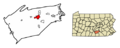 Cumberland County Pennsylvania Incorporated and Unincorporated areas Carlisle Highlighted