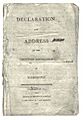 Declaration and Address Christian Assoc of Washington (Cover) 1809