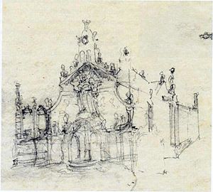 Dibuix de Gaudí per la façana de Misericòrdia