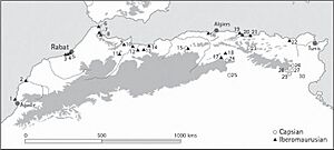 Distribution of major Iberomaurusian and Capsian sites in the Maghreb.jpg