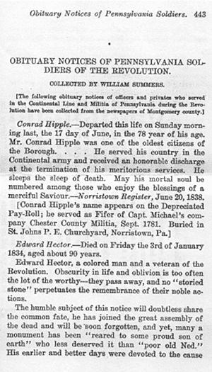 Edward Hector's Obituary page 443