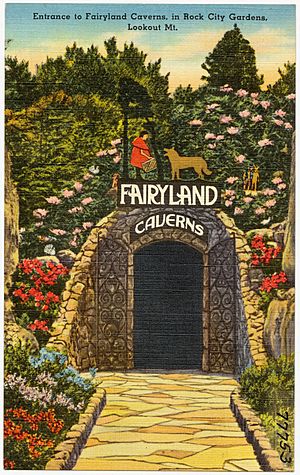 Entrance to Fairyland Caverns, in Rock City Gardens, Lookout Mt (77753)