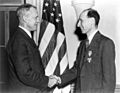 Eugene Wigner receiving Medal for Merit cph.3a38621