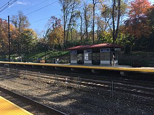 Exton SEPTA and Amtrak station from outbound platform November 2018