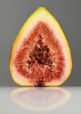 Fig (Ficus carica) fruit halved