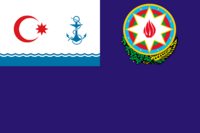 Flag of the President of Azerbaijan on board of MES ship