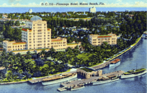 The Flamingo Hotel and surrounding Miami Beach, circa 1920s