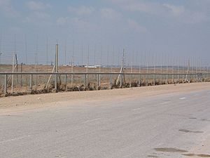 Gaza Strip Barrier near the Karni Crossing