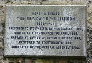 Gravestone of the Rev. David Williamson