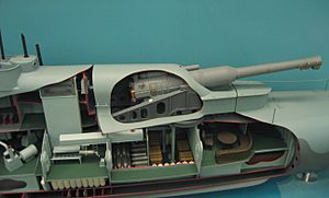 HMS M1 submarine model turret