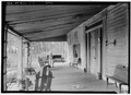 Historic American Buildings Survey W. N. Manning, Photographer, July 19, 1935 VIEW ON FRONT PORCH, TOWARD NORTH - The Birds' Nest, U.S. Route 43, Vilula, Perry County, AL HABS ALA,57-VILU,1-3