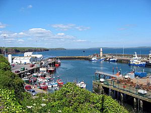 Dunmore East harbour and lighthouse