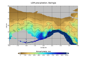 Lgm ccsm4 beringia annual precipitation
