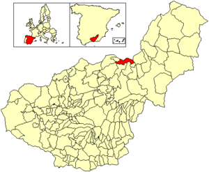 Location of Dehesas de Guadix