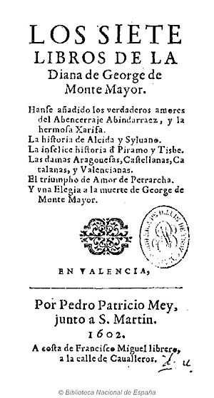 Los siete libros de la Diana 1602 George de Monte Mayor