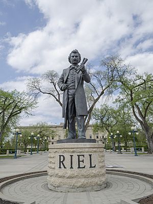Louis Riel statue at the Manitoba Legislative Grounds