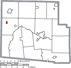 Location of Alger in Hardin County