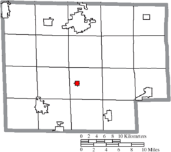Location of North Fairfield in Huron County