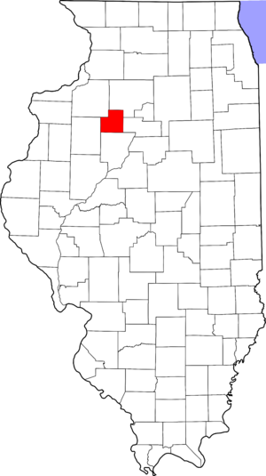 Map of Illinois highlighting Stark County