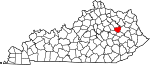 State map highlighting Menifee County