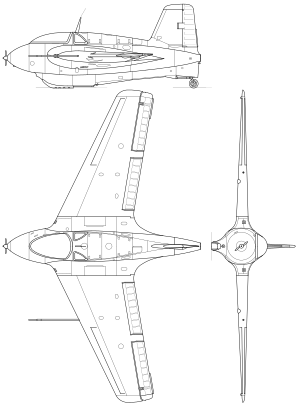 Messerschmitt Me 163 3-view