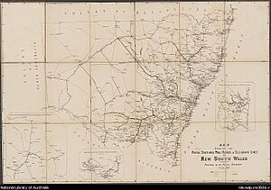 NSW Telegraph & Mail Routes-Oct 1885
