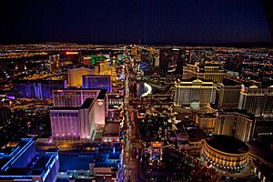 Night aerial view, Las Vegas, Nevada, 04649u