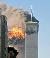 North face south tower after plane strike 9-11