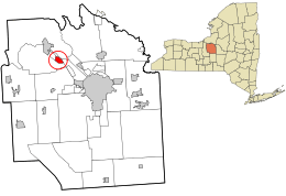 Location in Onondaga County and the state of New York.