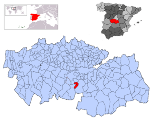 Location of Pulgar in the Province of Toledo