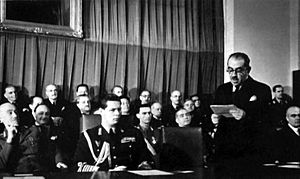 Rădescu, Petrescu, King Michael, Stoilow, Gr. T. Popa in 1945